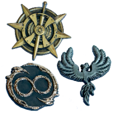 Set - Insignes des factions Noob deluxe en métal