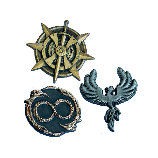 Set - Insignes des factions Noob deluxe en métal