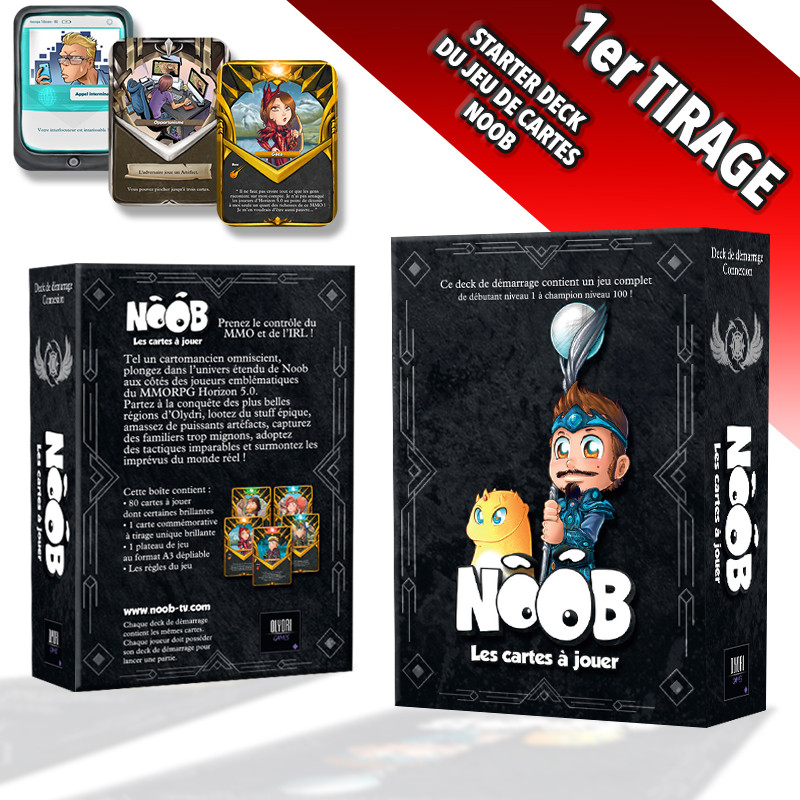 Deck cartes à jouer Noob - 80 cartes + plateau